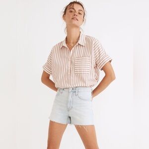 Madewell Button-Up Popover shirt, size L